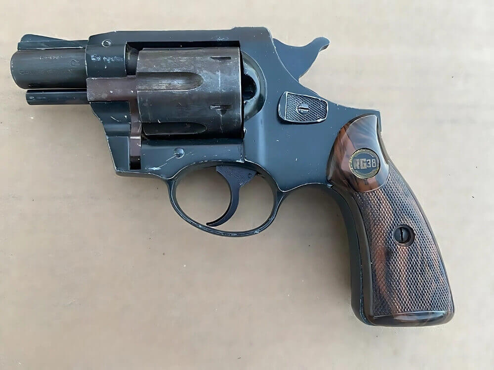 A revolver BEFORE gun destruction service in California.